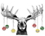Christmas Moose Sticker