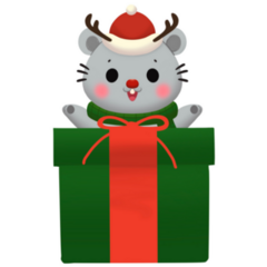 Christmas Mouse Sticker