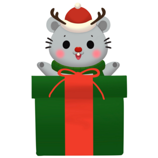Christmas Mouse Sticker