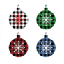 Christmas Ornament Set With Snowflakes Sticker