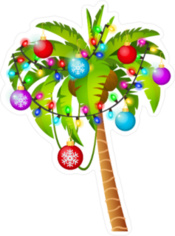 Christmas Palm Sticker