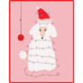 Christmas Poodle In Hat Sticker