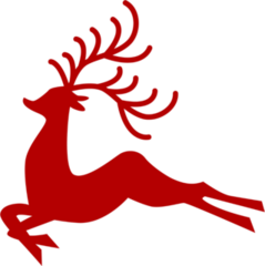 Christmas Reindeer Silhouette Sticker