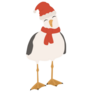 Christmas Seagull Sticker