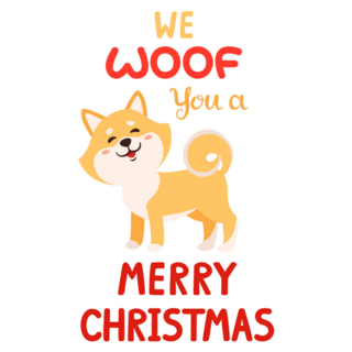 Christmas Shiba Inu Sticker