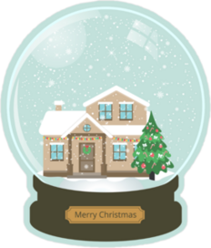 Christmas Snow Globe Sticker