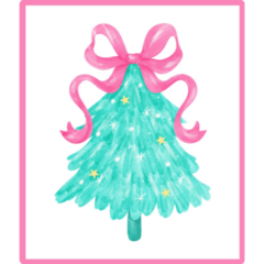 Christmas Tree Bow Sticker