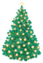 Christmas Tree With Golden Lights Sticker