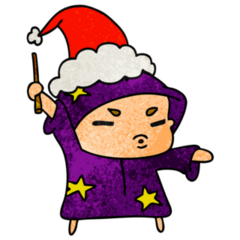 Christmas Wizard Sticker