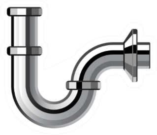 Chrome Luxury Siphon Plumber Object Sticker