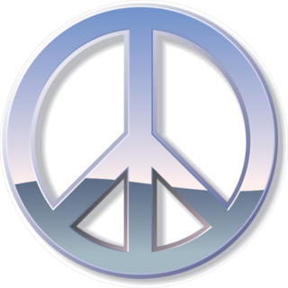 Chrome Peace Sign Sticker