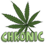 Chronic Marijuana Leaf Doodle Sticker