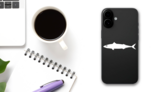 Chub Mackerel Fish Sticker on a Phone (New) example