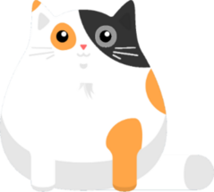 Chubby Calico Cat Sticker
