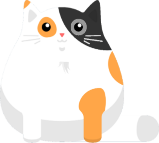 Chubby Calico Cat Sticker