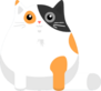 Chubby Calico Cat Sticker
