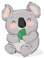 Chubby Koala Sticker