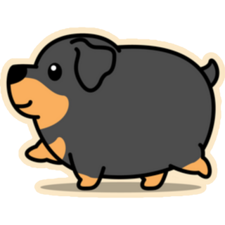 Chubby Rottweiler Sticker