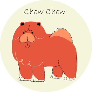 Chunky Chow Chow Sticker