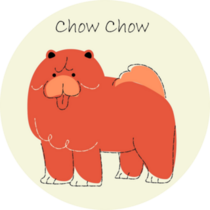 Chunky Chow Chow Sticker