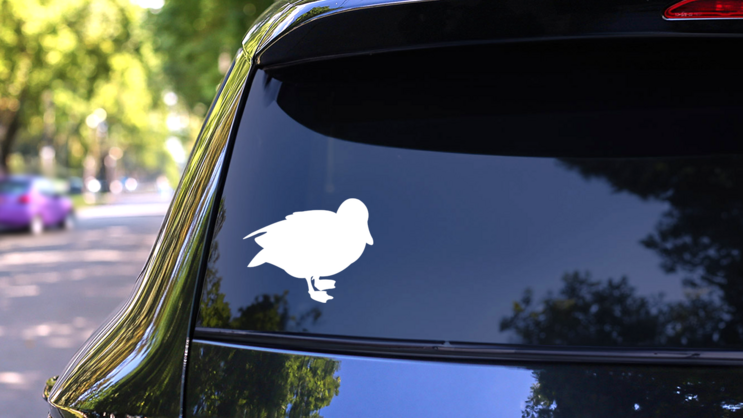 Chunky Duck Bird Sticker on a Rear Car Window (New) example