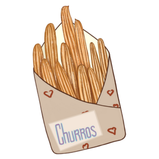 Churros Sticks In A Paper Bag Sticker