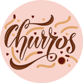 Churros Text In Spanish For Menu Sticker