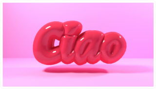 Ciao Balloon Sticker