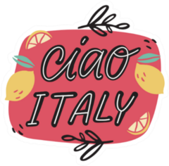 Ciao Italy With Lemons Sticker