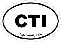 Cincinnati, Ohio Oval Stickers