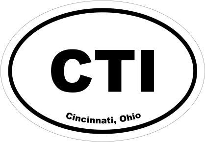 Cincinnati, Ohio Oval Stickers