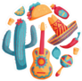 Cinco De Mayo Mexican Illustrations Sticker
