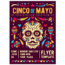 Cinco De Mayo Skull Mexican Holiday Poster Sticker