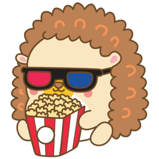 Cinema Hedgehog Sticker