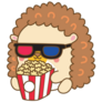 Cinema Hedgehog Sticker