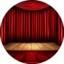 Cinema Or Theater Scene With A Curtain Sticker