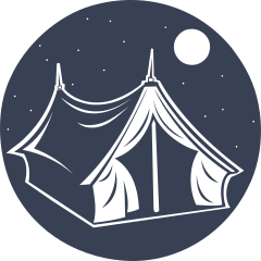 Circle Camping Tent Sticker