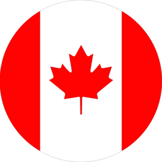 Circle Canada Flag Sticker