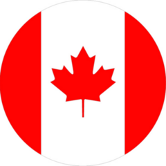 Circle Canada Flag Sticker