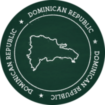 Circle Dominican Republic Sticker