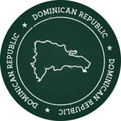 Circle Dominican Republic Sticker