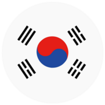 Circle Flag South Korea Sticker