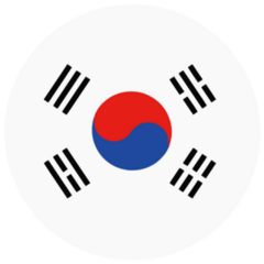 Circle Flag South Korea Sticker