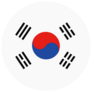Circle Flag South Korea Sticker
