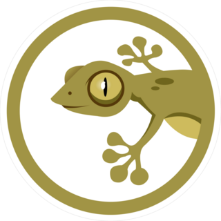 Circle Gecko Logo Sticker
