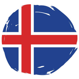 Circle Iceland Flag Sticker