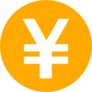 Circle Japanese Yen Sticker
