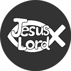 Circle Jesus Lord Fish Sticker