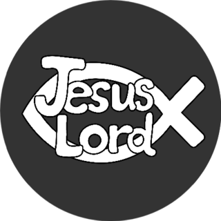 Circle Jesus Lord Fish Sticker