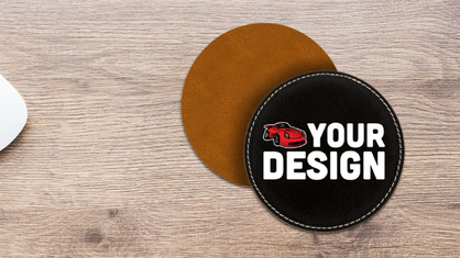 Circle Leatherette Coaster